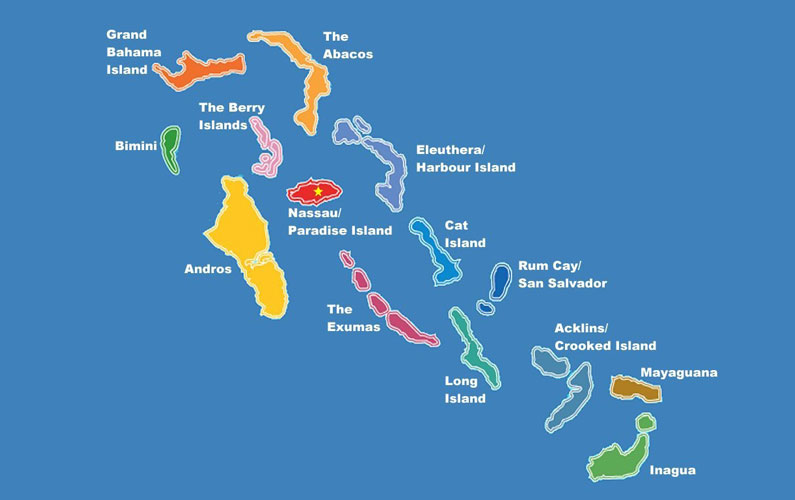 Bahamas Basic Map 